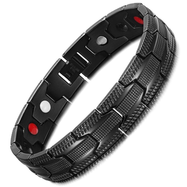 Black Therapeutic Magnetic Bracelets for Men – Magnetic Bracelets UK Shop